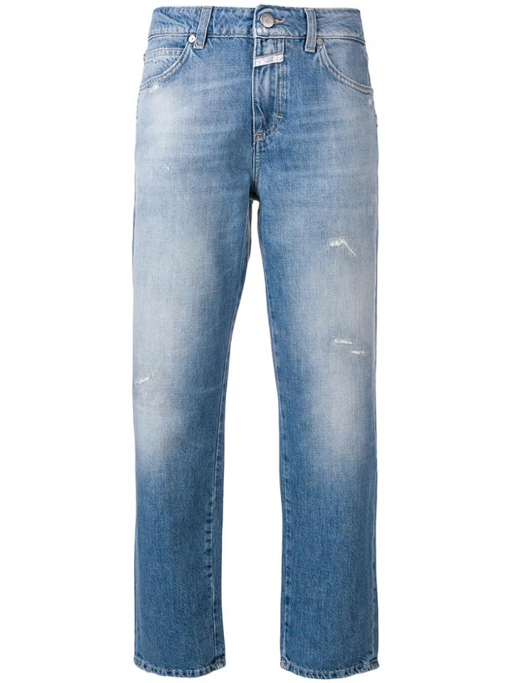 Closed Cropped Boyfriend Jeans - Blue