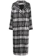 Faith Connexion Checked Double Breasted Coat - Grey