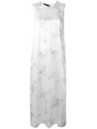 Calvin Klein Collection Floral Print Shift Dress, Women's, Size: 44, White, Silk