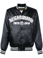 Neighborhood Logo Bomber Jacket - Black
