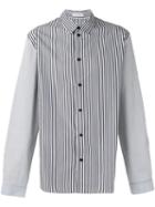 J.w.anderson Appliquéd Striped Shirt, Men's, Size: 48, Blue, Cotton