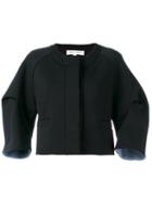 Io Ivana Omazic Cropped Jacket, Women's, Size: 40, Black, Cotton/spandex/elastane