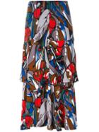 Marni Floral Print Pleated Skirt
