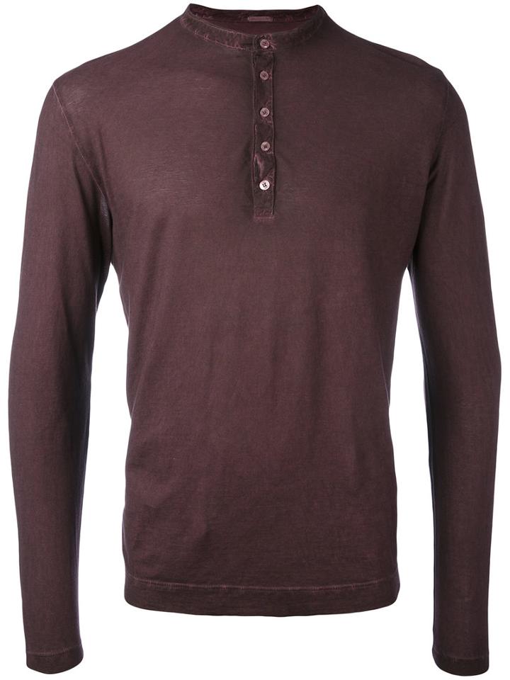 Massimo Alba - Buttoned Sweatshirt - Men - Cotton - Xl, Red, Cotton