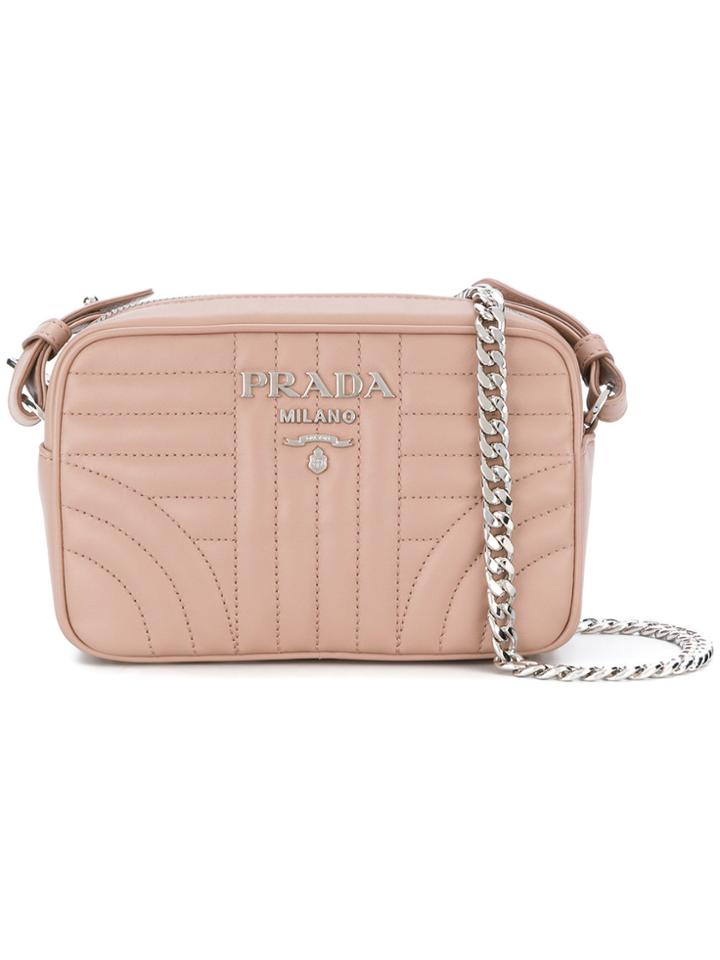 Prada Bevelled Camera Bag - Nude & Neutrals