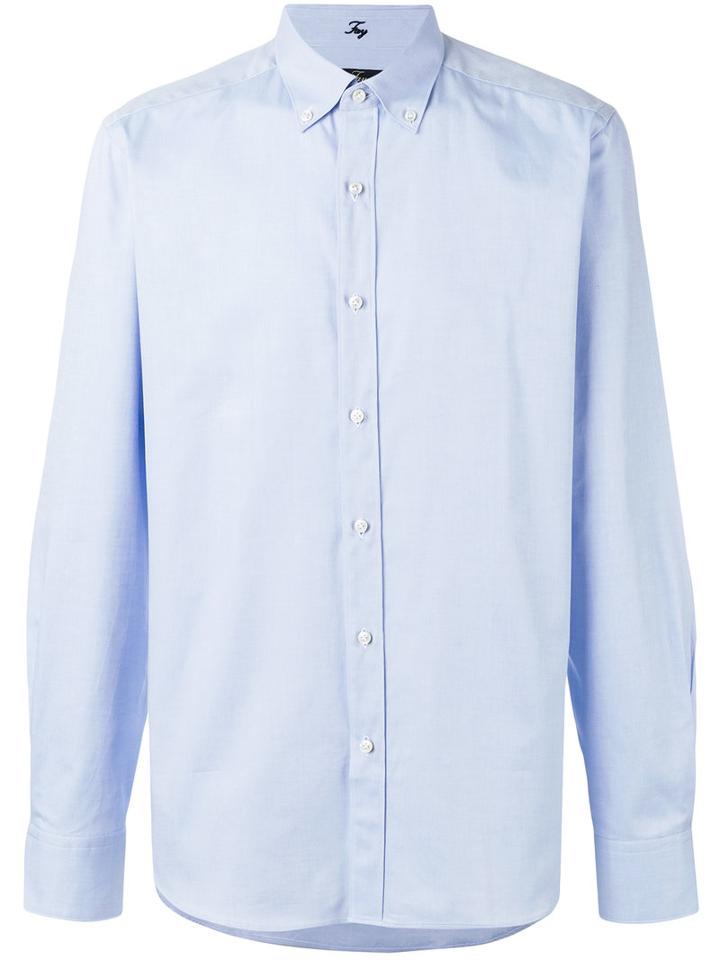 Fay - Classic Shirt - Men - Cotton - 39, Blue, Cotton