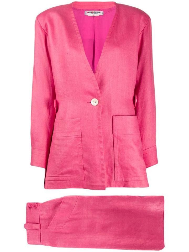 Yves Saint Laurent Pre-owned Jacket And Skirt Suit - Pink