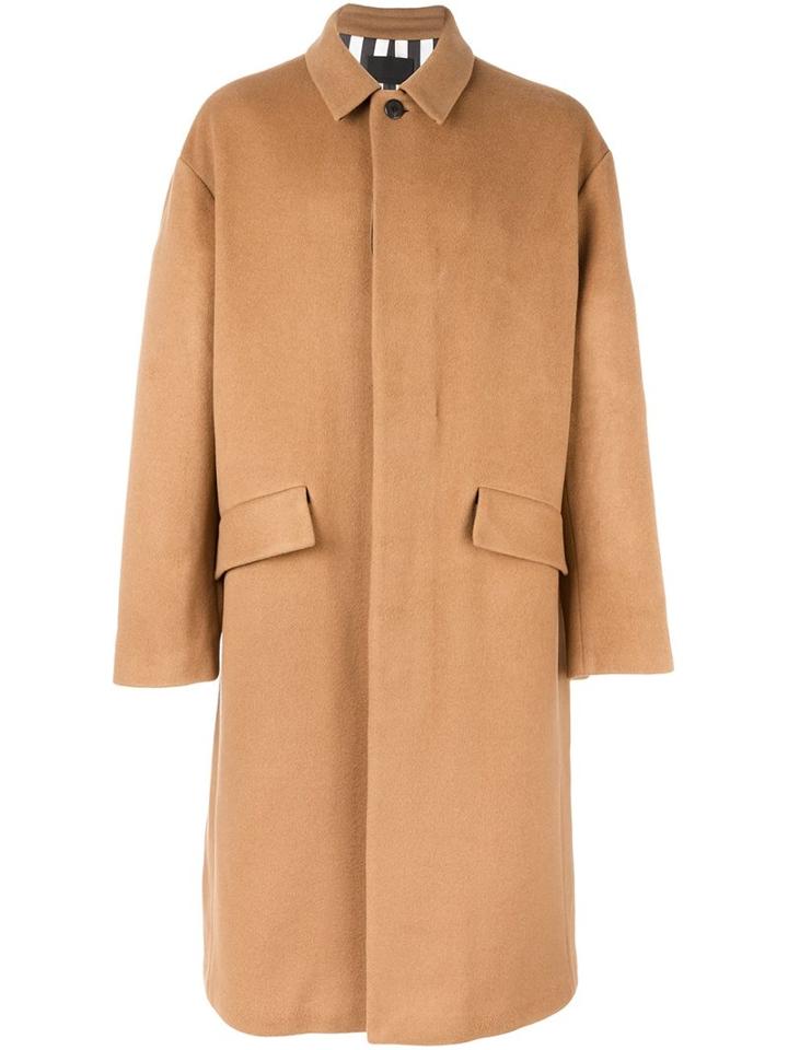 Alexander Wang Oversized Coat, Men's, Size: 48, Nude/neutrals, Cotton/acrylic/nylon/wool