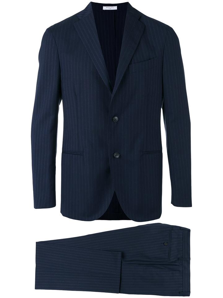 Boglioli Formal Suit, Men's, Size: 52, Blue, Acetate/cupro/wool