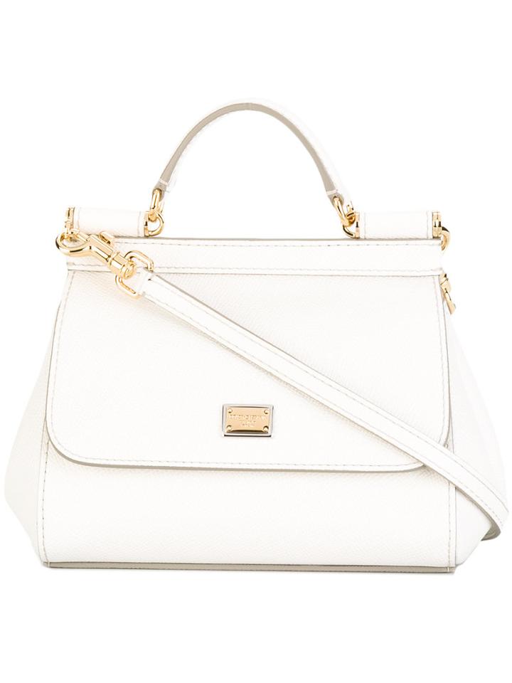 Dolce & Gabbana - Mini Sicily Tote - Women - Leather - One Size, Women's, White, Leather