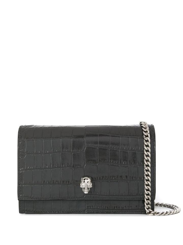 Alexander Mcqueen Mini Skull Cross Body Bag - Grey