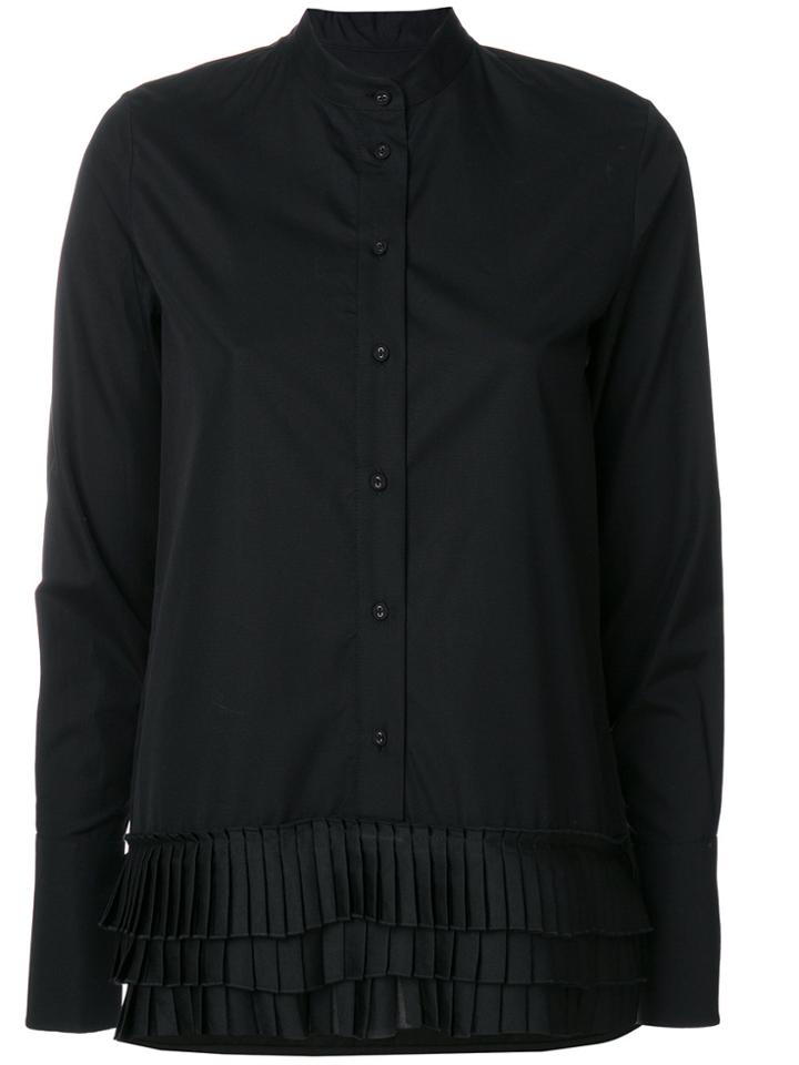 Victoria Victoria Beckham Pleated Hem Shirt - Black