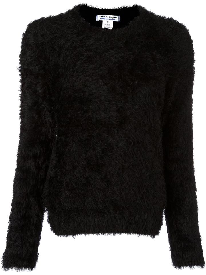 Comme Des Garçons Comme Des Garçons Furry Jumper, Women's, Size: Medium, Black, Nylon