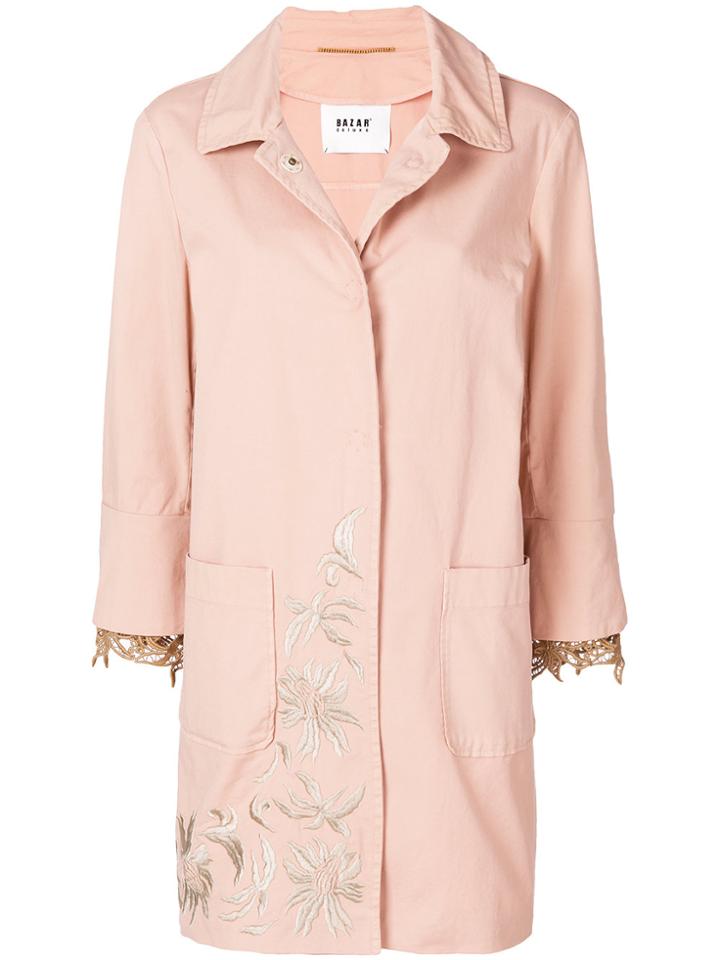 Bazar Deluxe Embroidered Coat - Pink & Purple