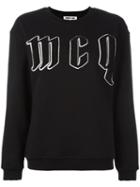 Mcq Alexander Mcqueen Embroidered Logo Sweatshirt, Women's, Size: Xs, Black, Cotton