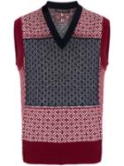 Alexander Mcqueen Fair Isle Knitted Vest - Blue