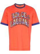 Dolce & Gabbana Paisley 3d Font Logo T-shirt - Orange