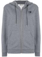 Mcq Alexander Mcqueen Swallow Patch Front Zipped Hoodie - Grey