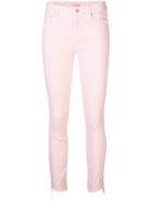 Mother Cropped Skinny Jeans - Pink