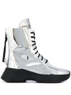 Philosophy Di Lorenzo Serafini Metallic Ankle Boots - Silver