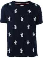 Moncler Gamme Bleu 'bird' Embroidery T-shirt, Men's, Size: Small, Blue, Cotton