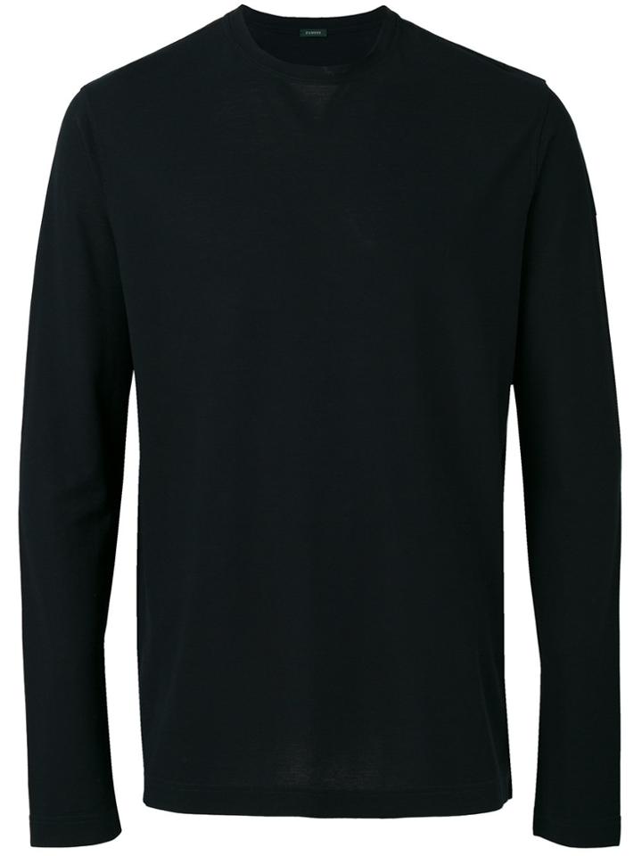 Zanone Crew Neck Sweatshirt - Blue