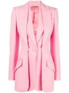 Alexander Mcqueen Double-lapel Tailored Jacket - Pink & Purple