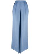 Forte Forte Flared High-waisted Trousers - Blue