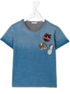 Dolce & Gabbana Kids Patches T-shirt, Boy's, Size: 12 Yrs, Blue