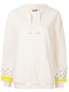 Sjyp Embroidered Sleeve Hoodie - White
