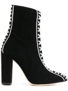 Racine Carree Laced Detail Boots - Black
