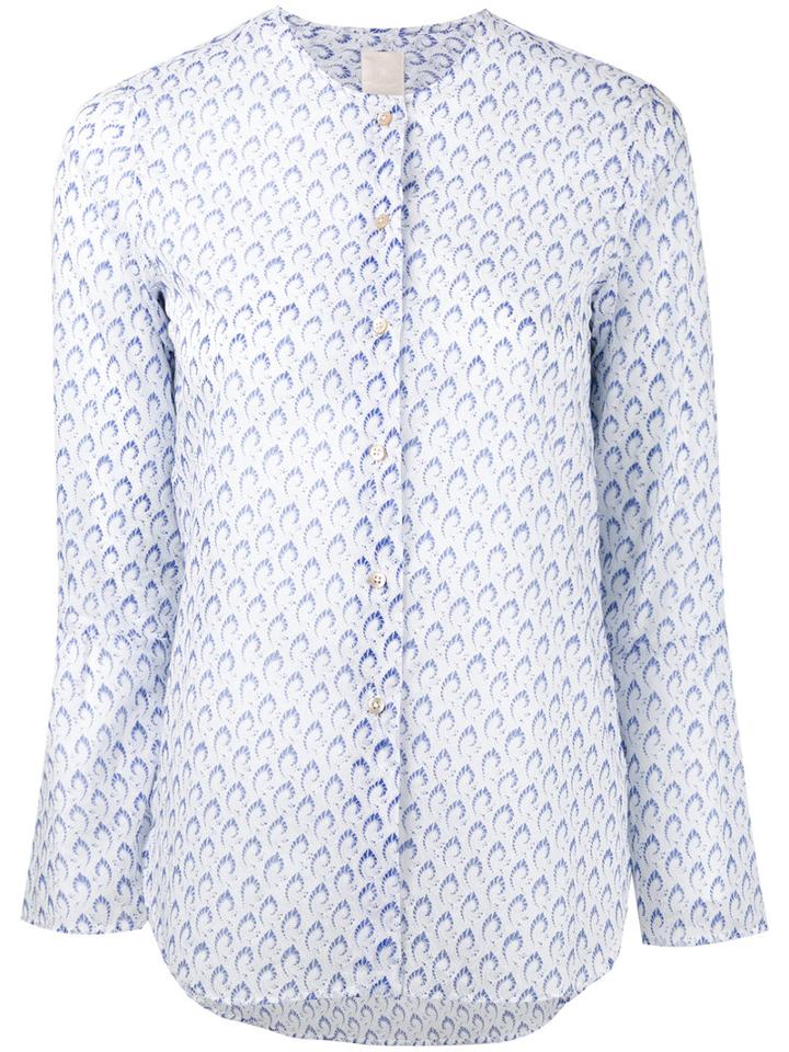 Xacus - Printed Shirt - Women - Cotton - 40, White, Cotton