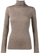Vince Turtle Neck Jumper, Women's, Size: Medium, Brown, Wool