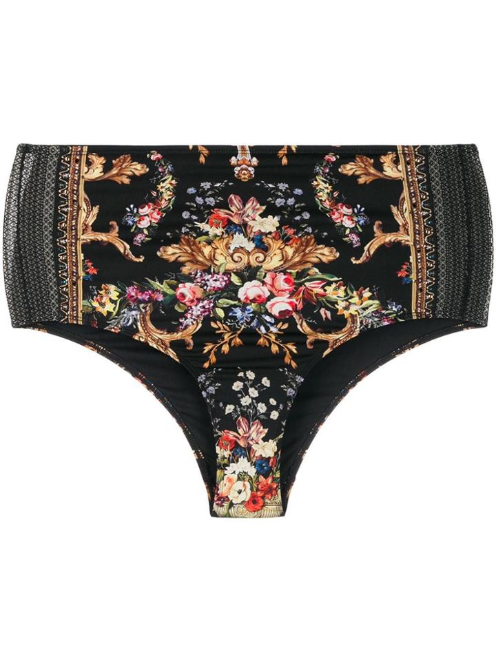 Camilla High Waisted Bikini Bottoms - Black