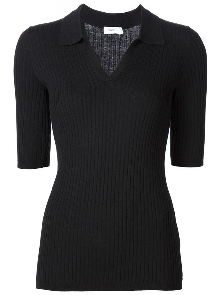 Vince Skinny Rib Polo Shirt