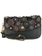 Coach - Flower Embellished Clutch Bag - Women - Leather - One Size, Brown, Leather