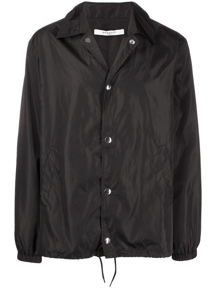 Givenchy Logo Print Coach Jacket - Black