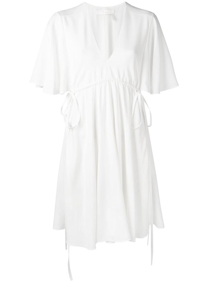 Chloé Butterfly Sleeve Mini Dress - White
