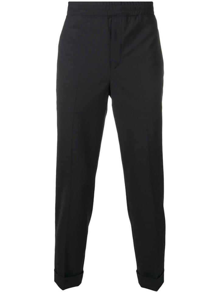 Neil Barrett Elasticated Tapered Trousers - Blue