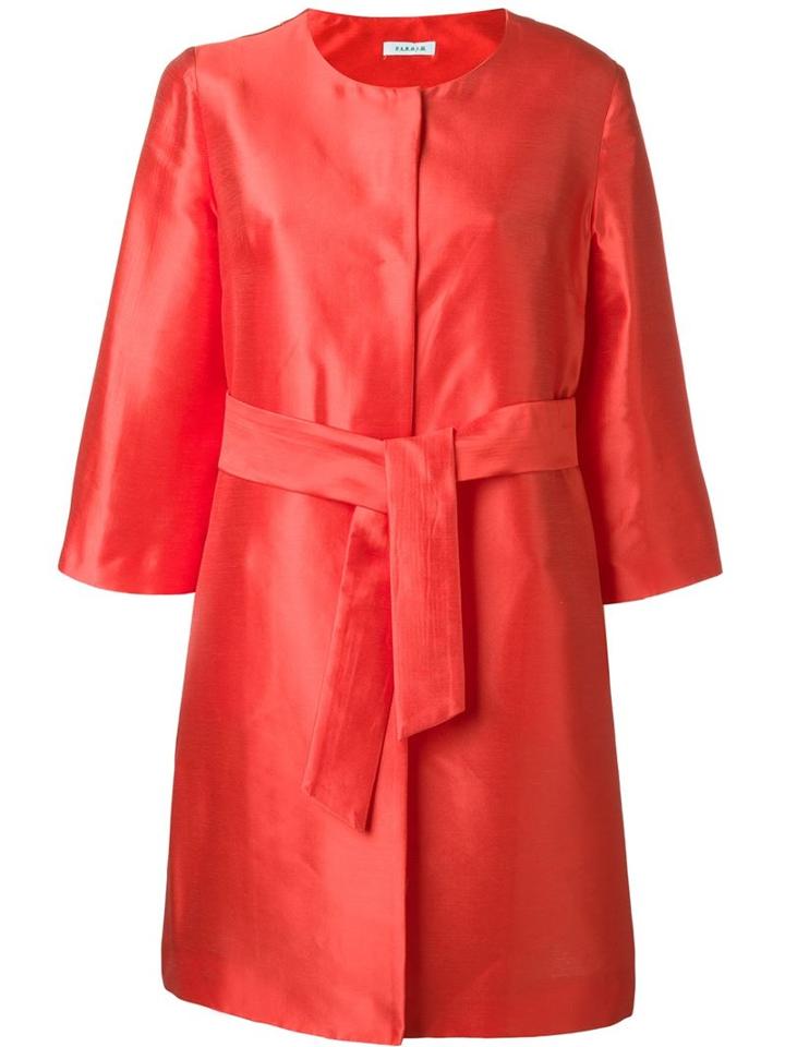 P.a.r.o.s.h. Satin Effect Belted Coat