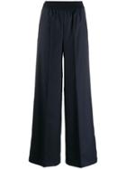 Semicouture Wide Leg Tailored Trousers - Blue