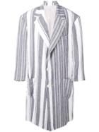 Thom Browne Oversized Blanket Linen Sack Overcoat - Grey
