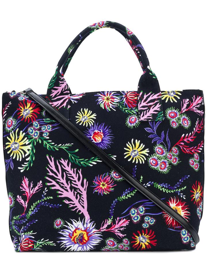 Pinko Floral Print Tote Bag - Black