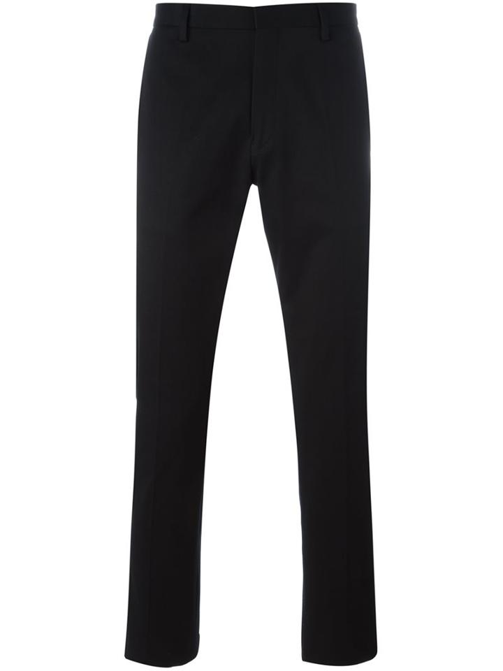 Paul Smith Slim Tailored Trousers, Men's, Size: 36, Black, Cotton/spandex/elastane