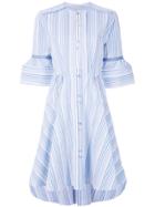 Palmer / Harding Striped Buttoned Dress - Blue