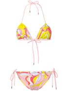 Emilio Pucci Rivera Print Triangle Bikini - Pink