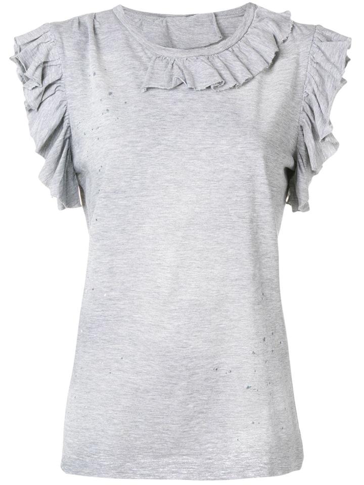 Dsquared2 Ruffle Trim Top - Grey