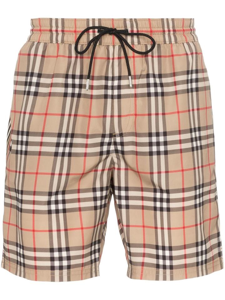 Burberry Guildes Check Swim Shorts - Brown