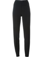 Maison Margiela Tapered Trousers, Women's, Size: 42, Black, Viscose/spandex/elastane/polyamide