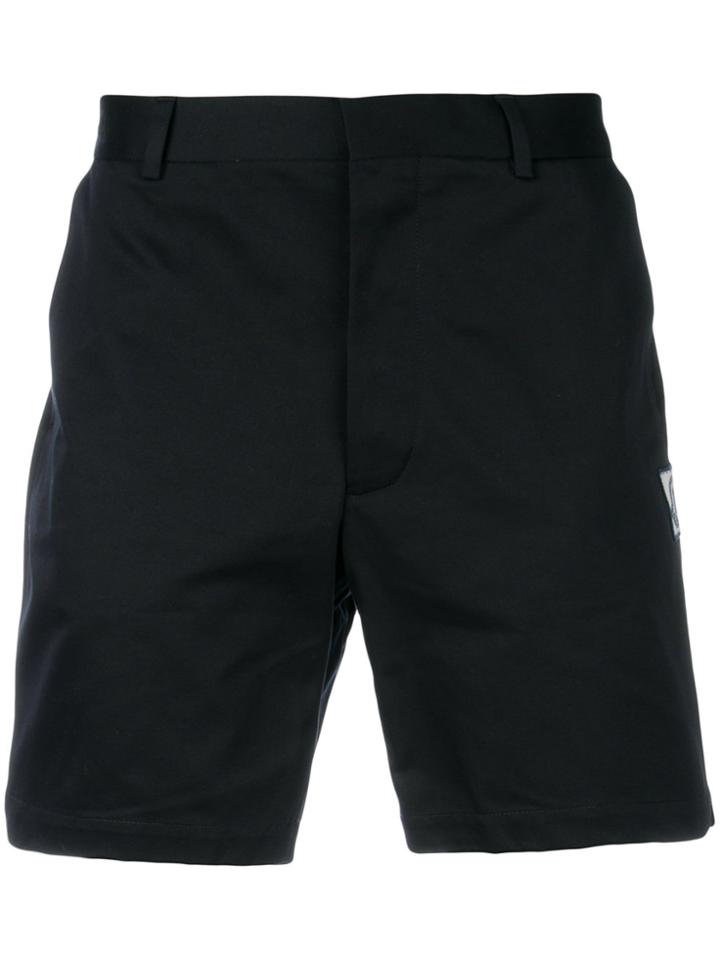 Moncler Gamme Bleu Tailored Logo Patch Shorts - Blue